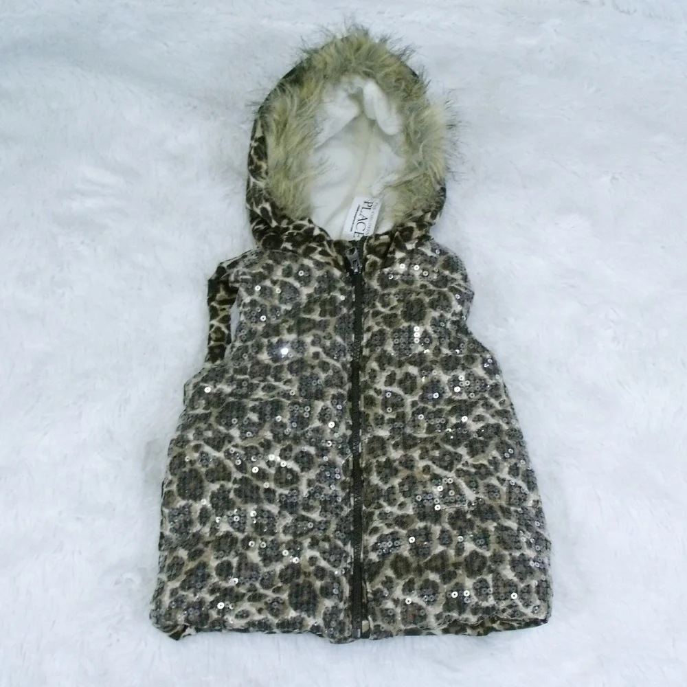 The Children's Place Sequin Leopard Vest